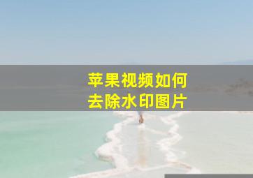 苹果视频如何去除水印图片