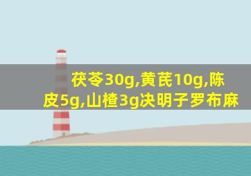 茯苓30g,黄芪10g,陈皮5g,山楂3g决明子罗布麻