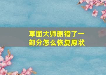 草图大师删错了一部分怎么恢复原状