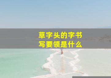 草字头的字书写要领是什么