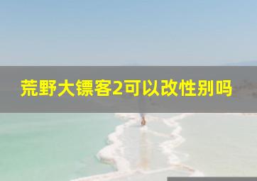 荒野大镖客2可以改性别吗