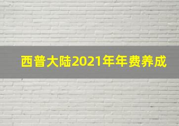 西普大陆2021年年费养成