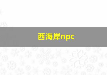 西海岸npc