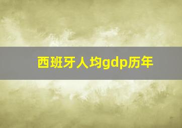 西班牙人均gdp历年