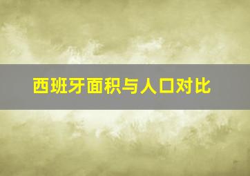 西班牙面积与人口对比