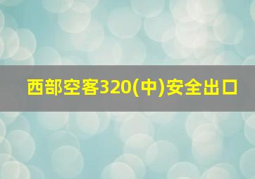 西部空客320(中)安全出口