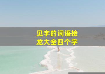 见字的词语接龙大全四个字