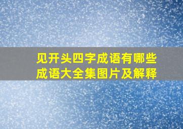 见开头四字成语有哪些成语大全集图片及解释