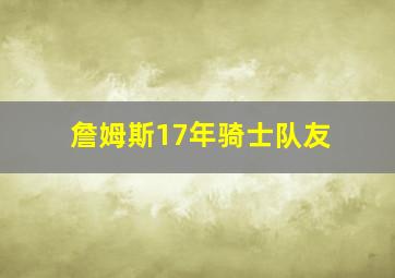 詹姆斯17年骑士队友