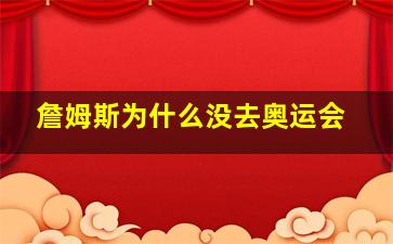 詹姆斯为什么没去奥运会