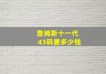 詹姆斯十一代43码要多少钱