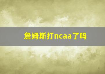 詹姆斯打ncaa了吗