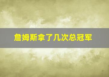 詹姆斯拿了几次总冠军