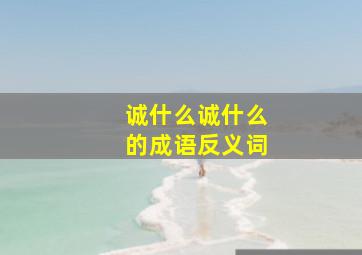 诚什么诚什么的成语反义词