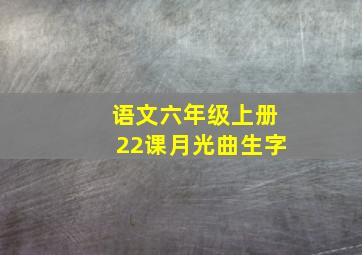 语文六年级上册22课月光曲生字