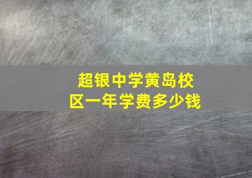 超银中学黄岛校区一年学费多少钱