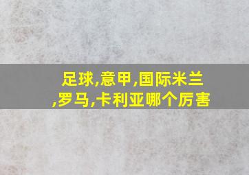 足球,意甲,国际米兰,罗马,卡利亚哪个厉害