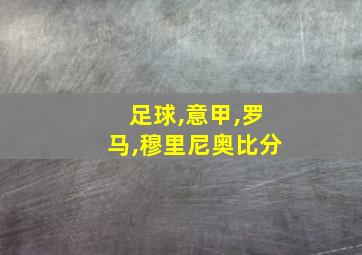 足球,意甲,罗马,穆里尼奥比分