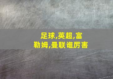 足球,英超,富勒姆,曼联谁厉害