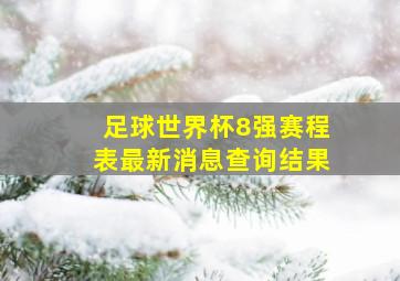 足球世界杯8强赛程表最新消息查询结果