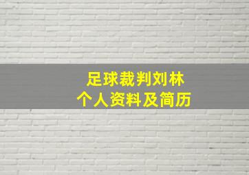 足球裁判刘林个人资料及简历