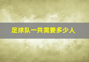 足球队一共需要多少人