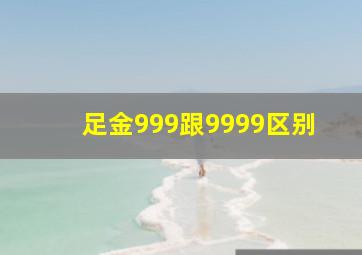 足金999跟9999区别