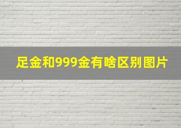 足金和999金有啥区别图片