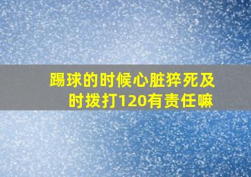 踢球的时候心脏猝死及时拨打120有责任嘛