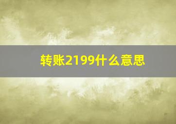 转账2199什么意思