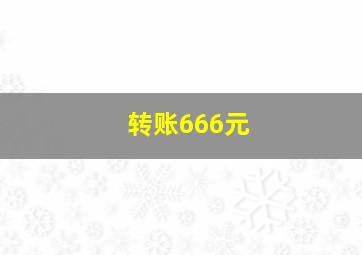 转账666元