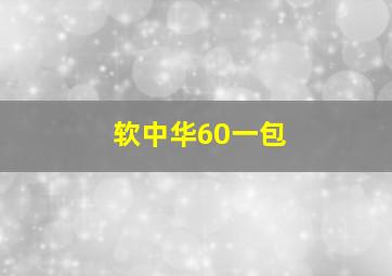 软中华60一包