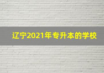 辽宁2021年专升本的学校