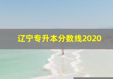 辽宁专升本分数线2020