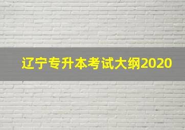 辽宁专升本考试大纲2020