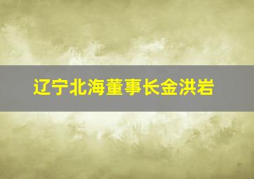 辽宁北海董事长金洪岩