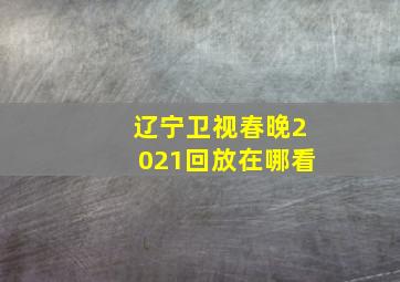 辽宁卫视春晚2021回放在哪看