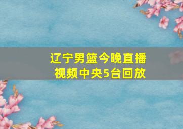 辽宁男篮今晚直播视频中央5台回放