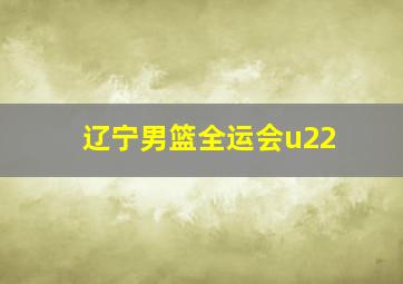 辽宁男篮全运会u22