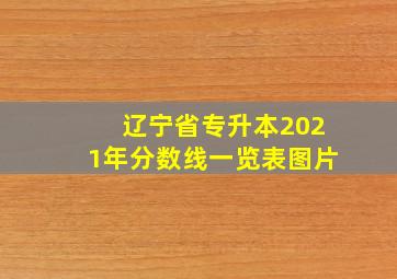 辽宁省专升本2021年分数线一览表图片