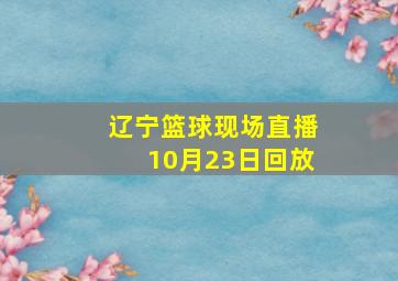 辽宁篮球现场直播10月23日回放