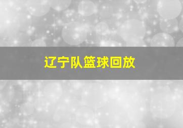 辽宁队篮球回放