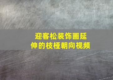 迎客松装饰画延伸的枝桠朝向视频