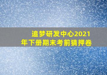 追梦研发中心2021年下册期末考前猜押卷