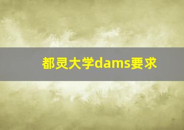 都灵大学dams要求