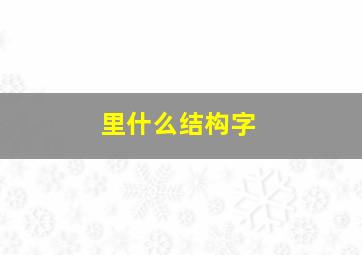 里什么结构字