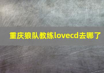 重庆狼队教练lovecd去哪了