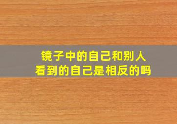 镜子中的自己和别人看到的自己是相反的吗