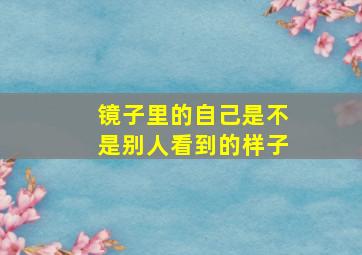 镜子里的自己是不是别人看到的样子