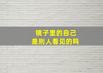 镜子里的自己是别人看见的吗